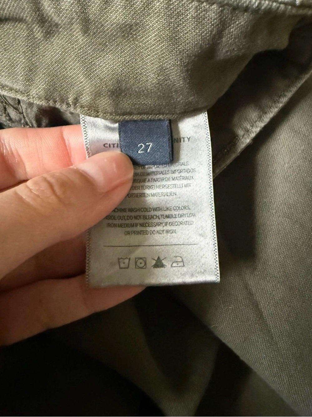 Citizens of Humanity Paloma Utility Wide Leg Trousers Size 27 Olive Green - Picture 8 of 8